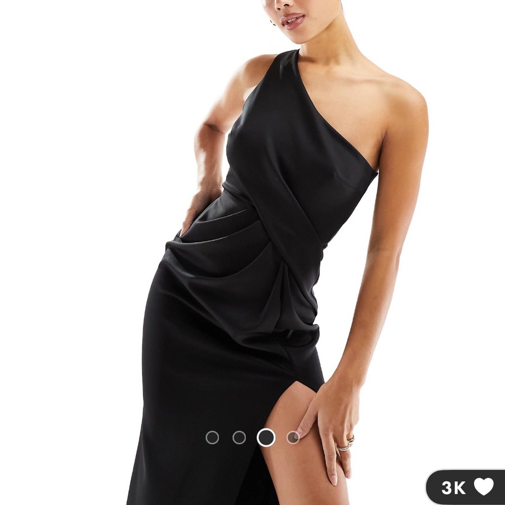 One shoulder pleat detail bodycon maxi dress